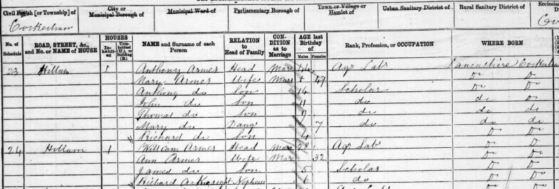 William born 1853 in 1881 census