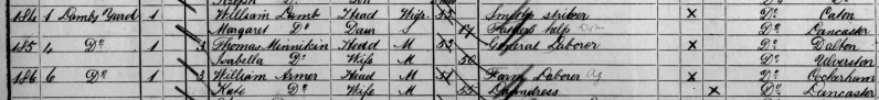 Wm in 1891 Census with Kate
